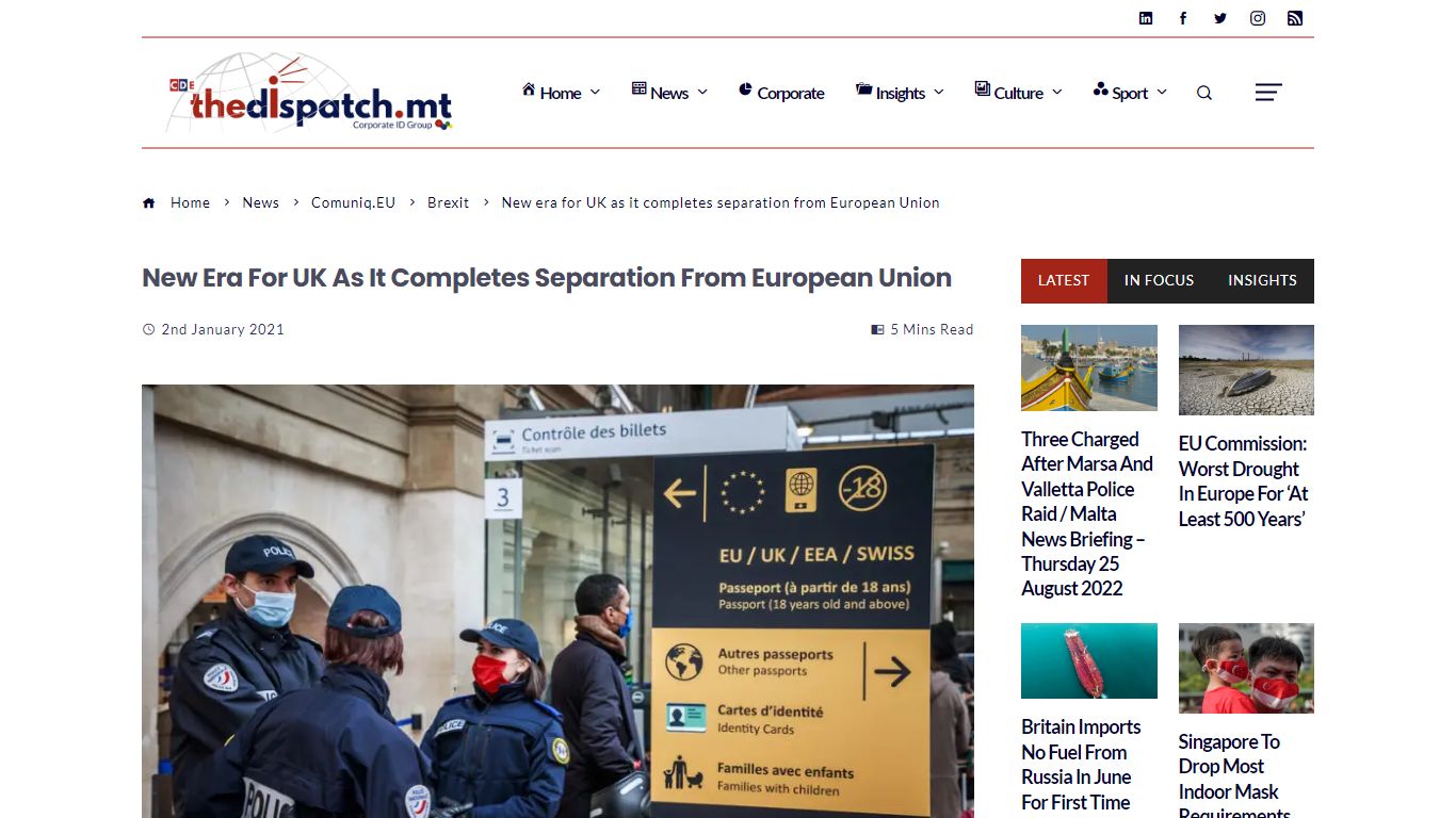 New era for UK as it completes separation from European Union